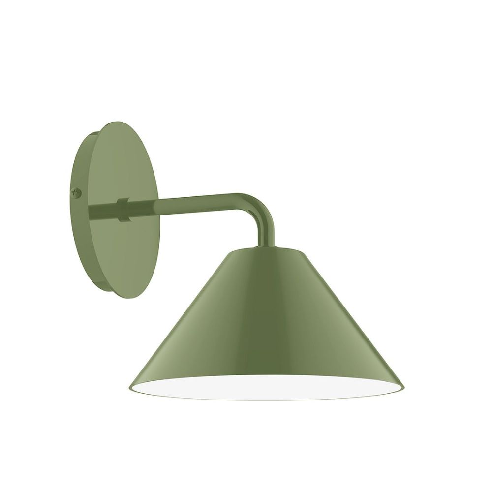 Montclair Lightworks SCJ421-22 8" Axis Mini Cone Wall Sconce Fern Green Finish